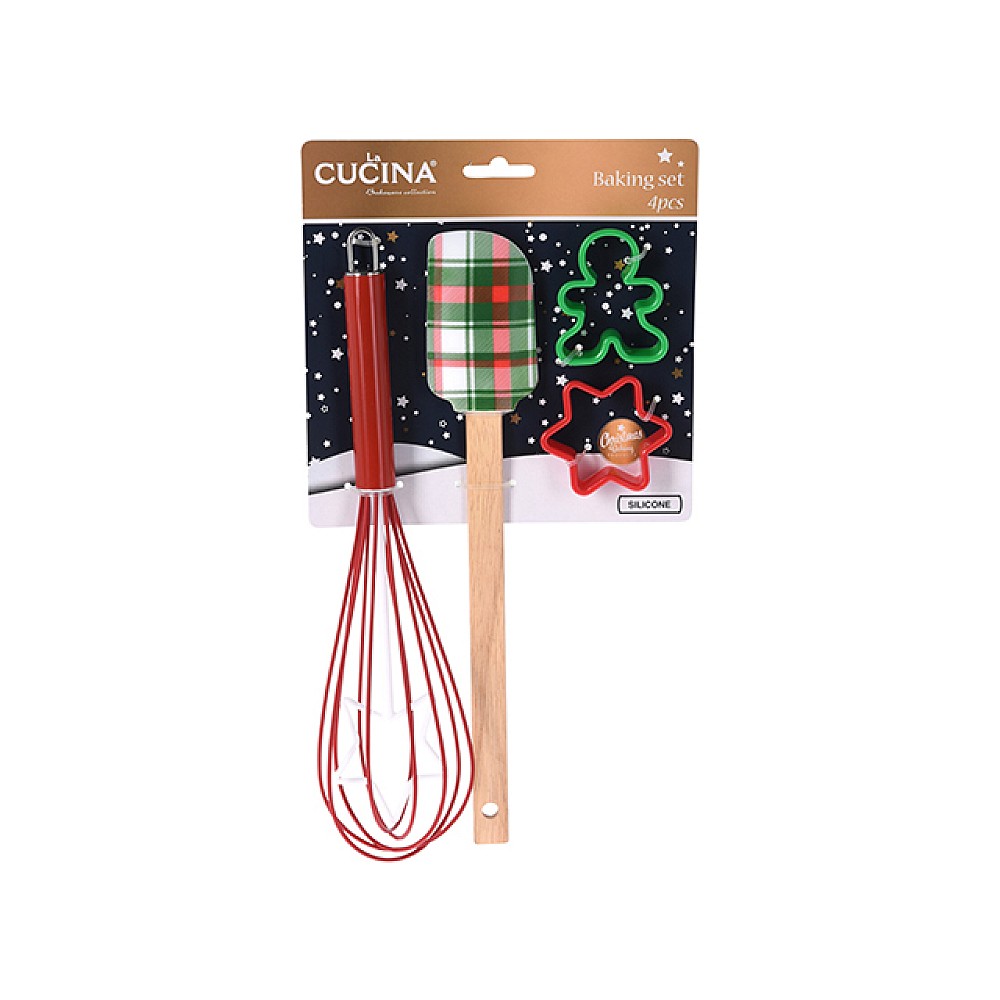 Set ustensile de cofetarie Cucina spatula, tel si 2 forme