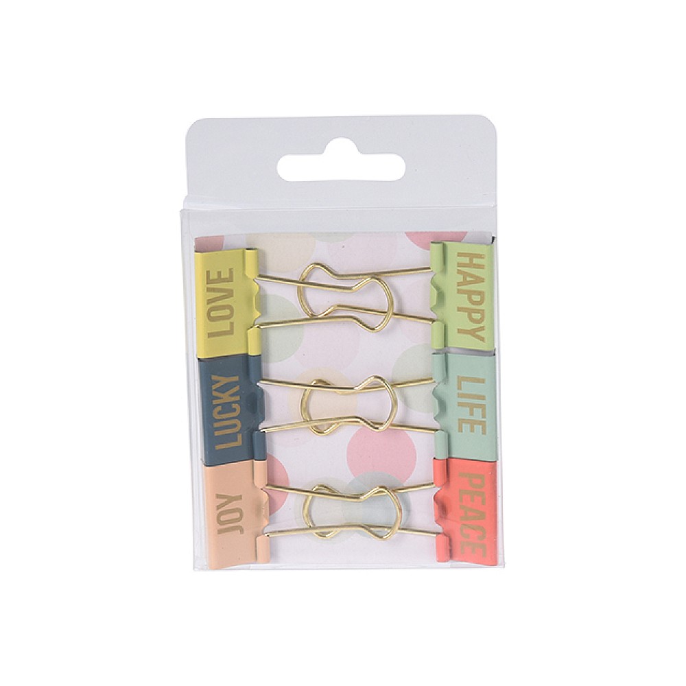 Set cleme multicolore 6bucX25mm