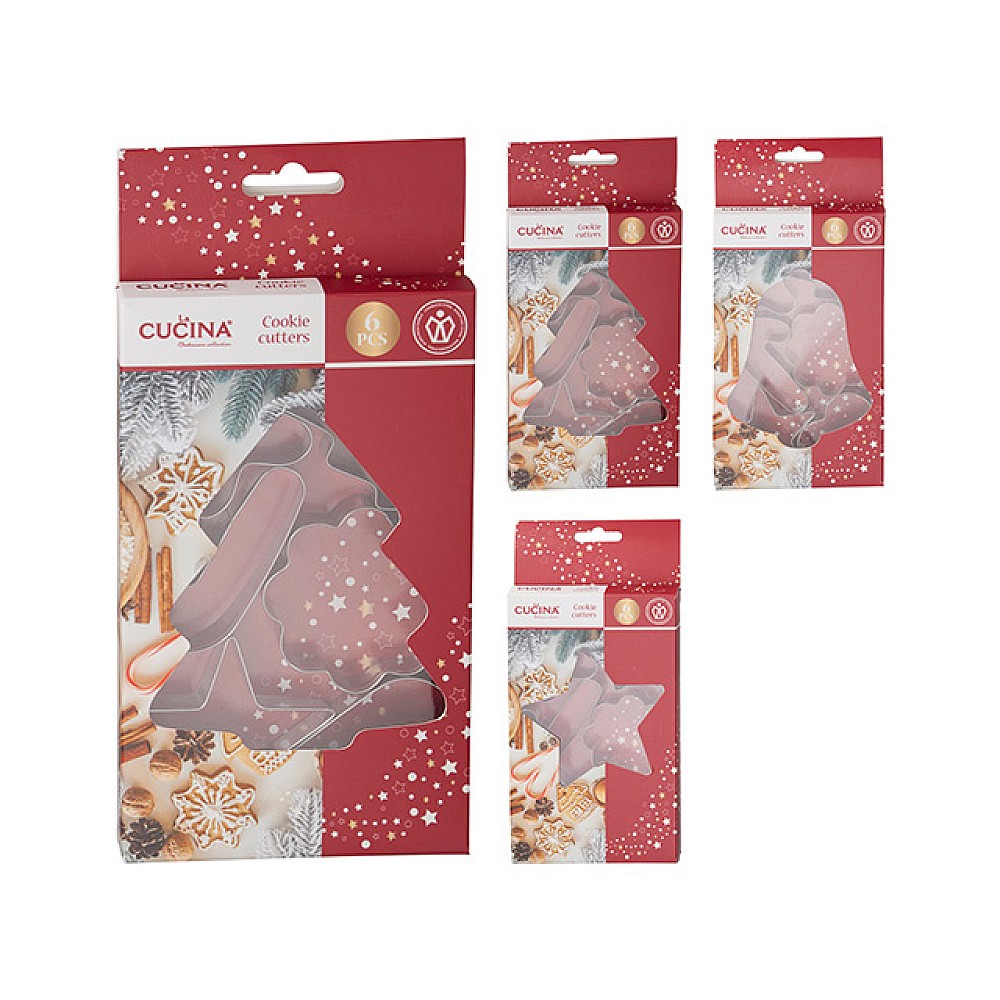 Forme pentru biscuiti de Craciun Cucina, 6buc, metal