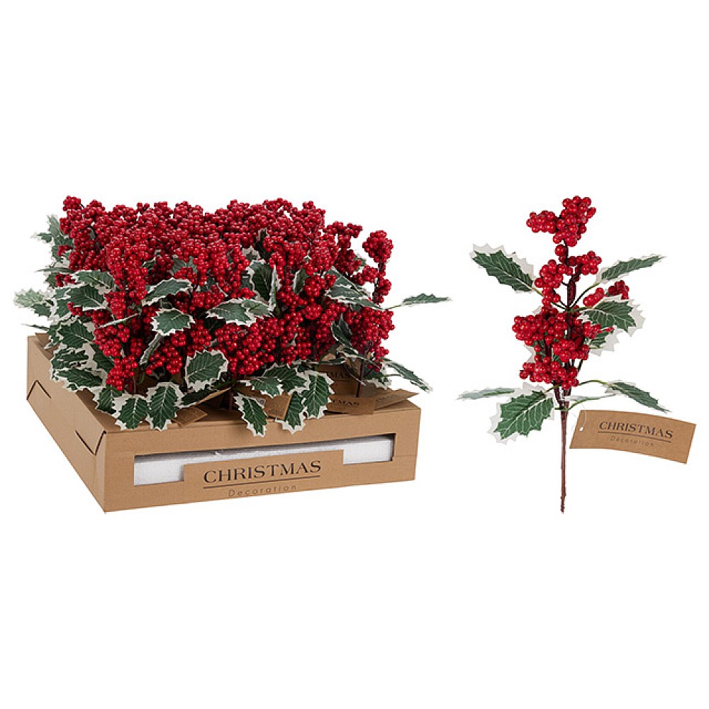 Ramura decorativa cu pomusoare rosii 30 cm