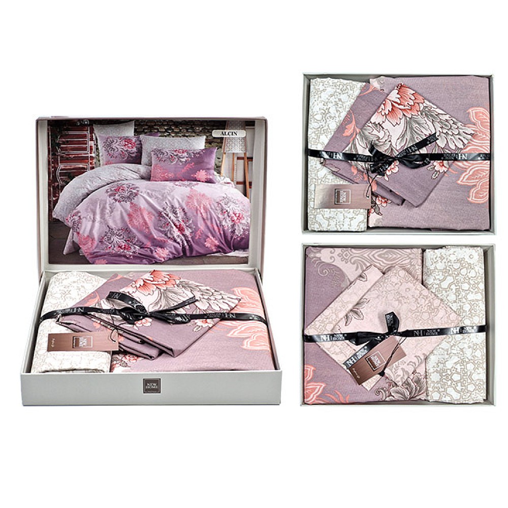 Lenjerie de pat 2 persoane NH Ranforce Alсin, policoton