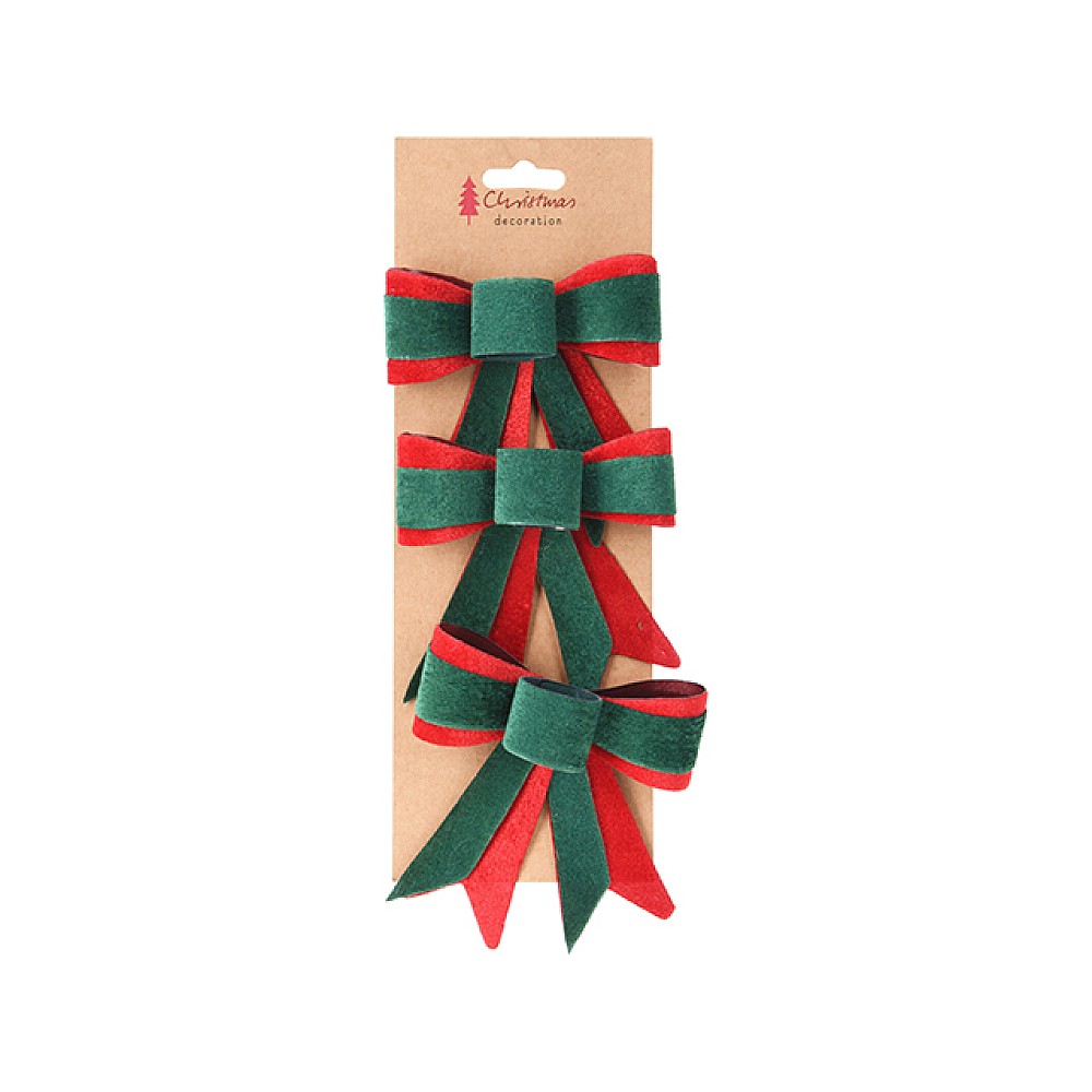 Set fundite decorative 3 buc 10X11 сm, verde-rosu