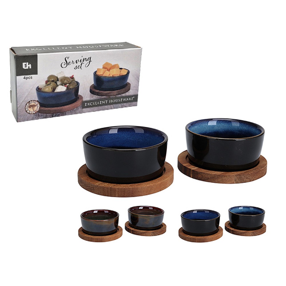 Set pentru aperitiv EH 4 unitati, 2XD10cm, 2XD9cm