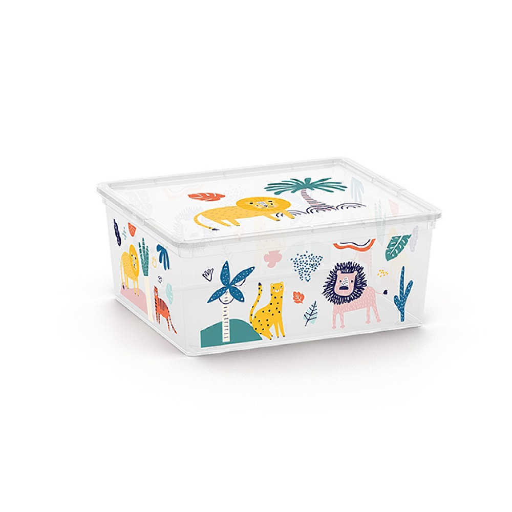 Cutie cu capac C-box M Wild Animals 18l, 40X34XH17cm
