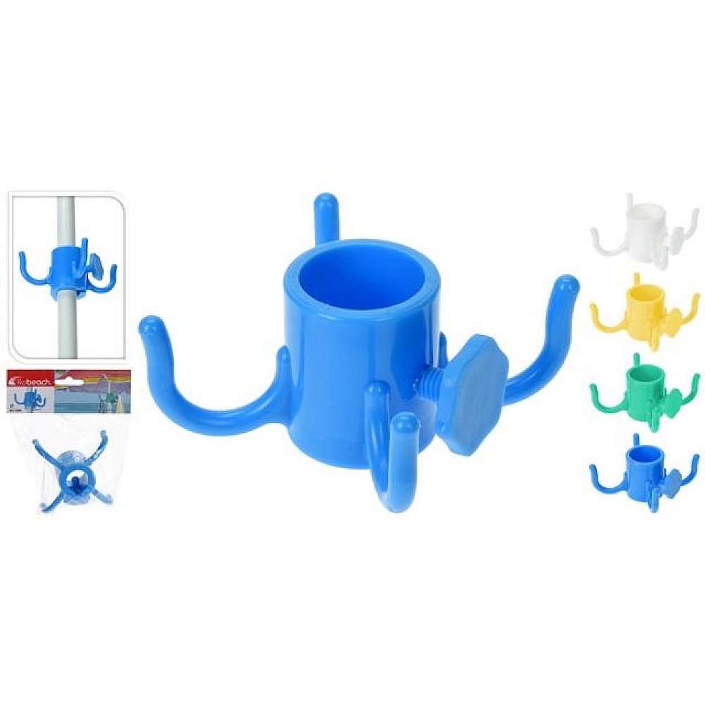 Cirlig pentru umbrela de plaja cu clipsa, cu 4 laturi