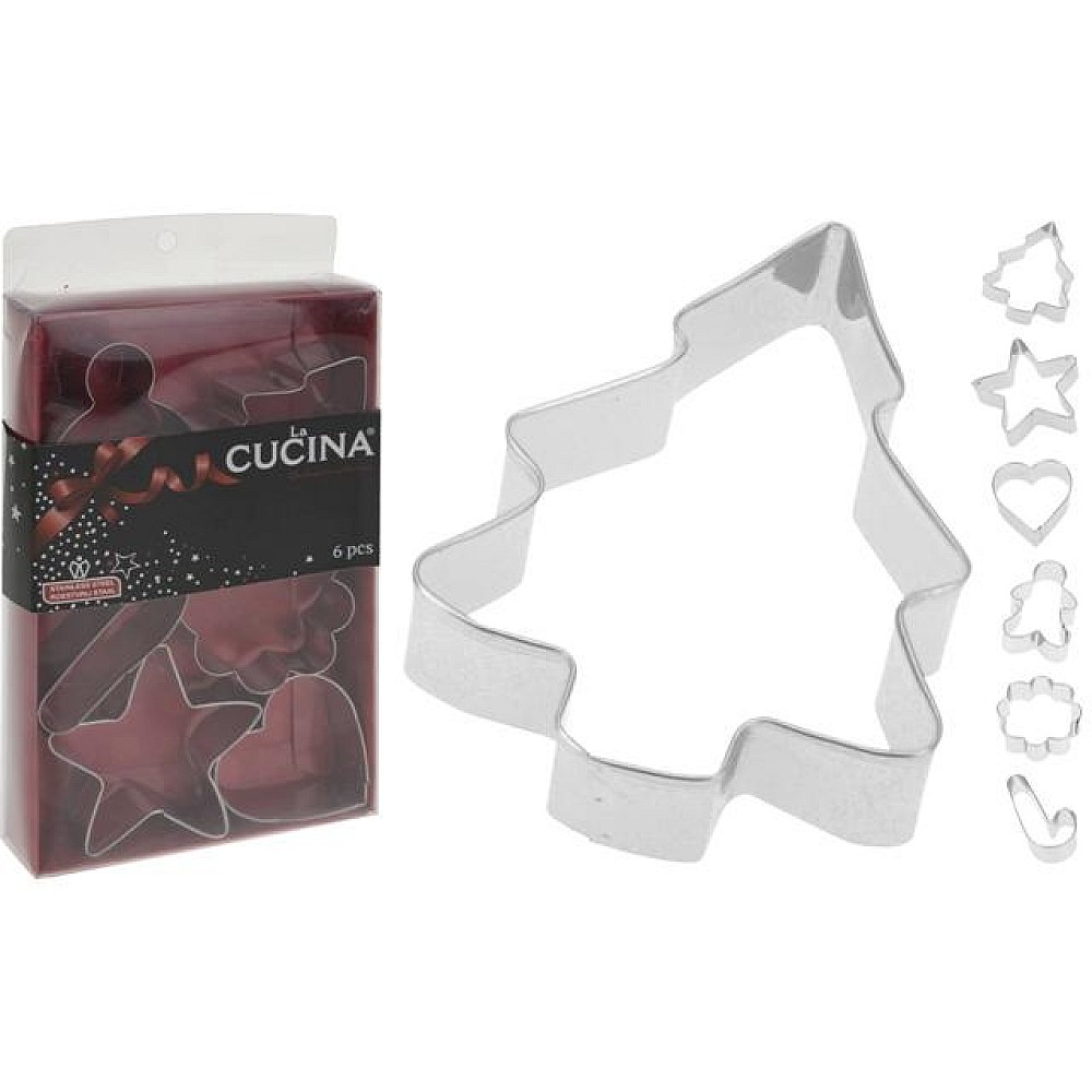 Forme pentru biscuiti de craciun Cucina 6buc, metal