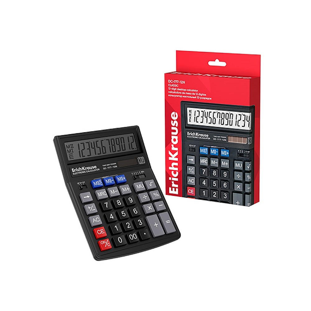 Calculator 12-Digit ErichKrause DC-777-12N Classic, negru