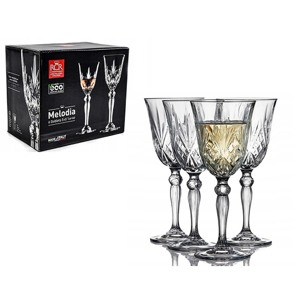 Set 6 pocale pentru lichior Melodia 50 ml