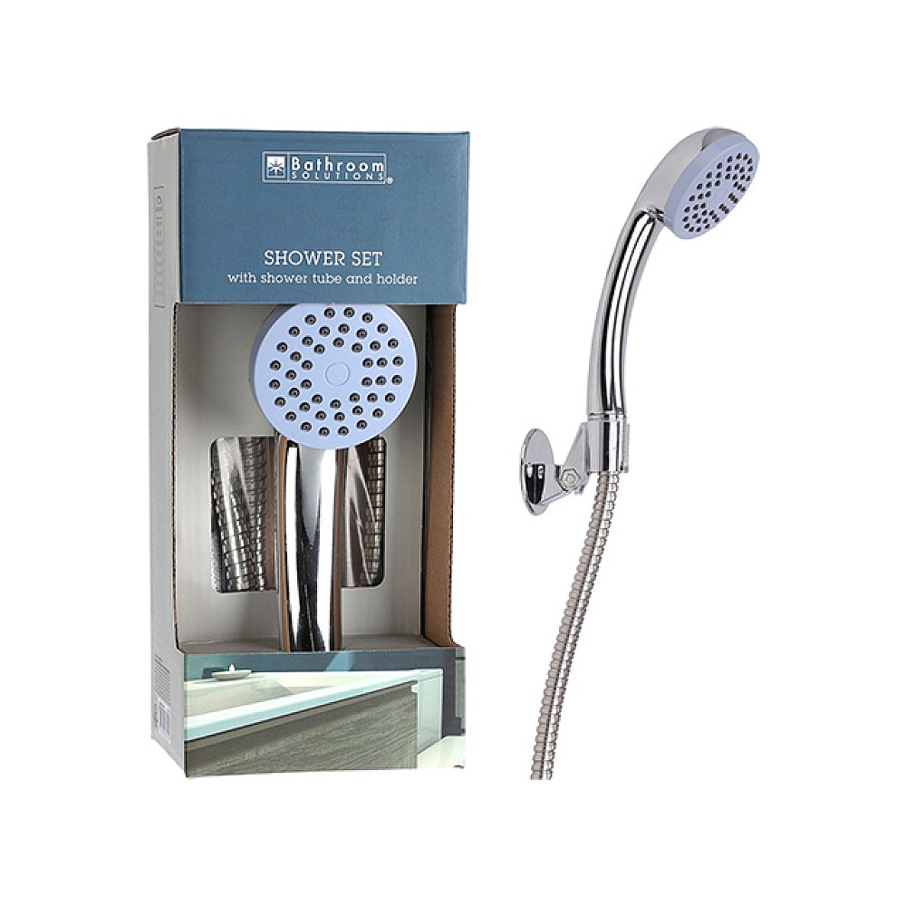 Set duș cu furtun și suport reglabil Bathroom, 180cm, crom, inox