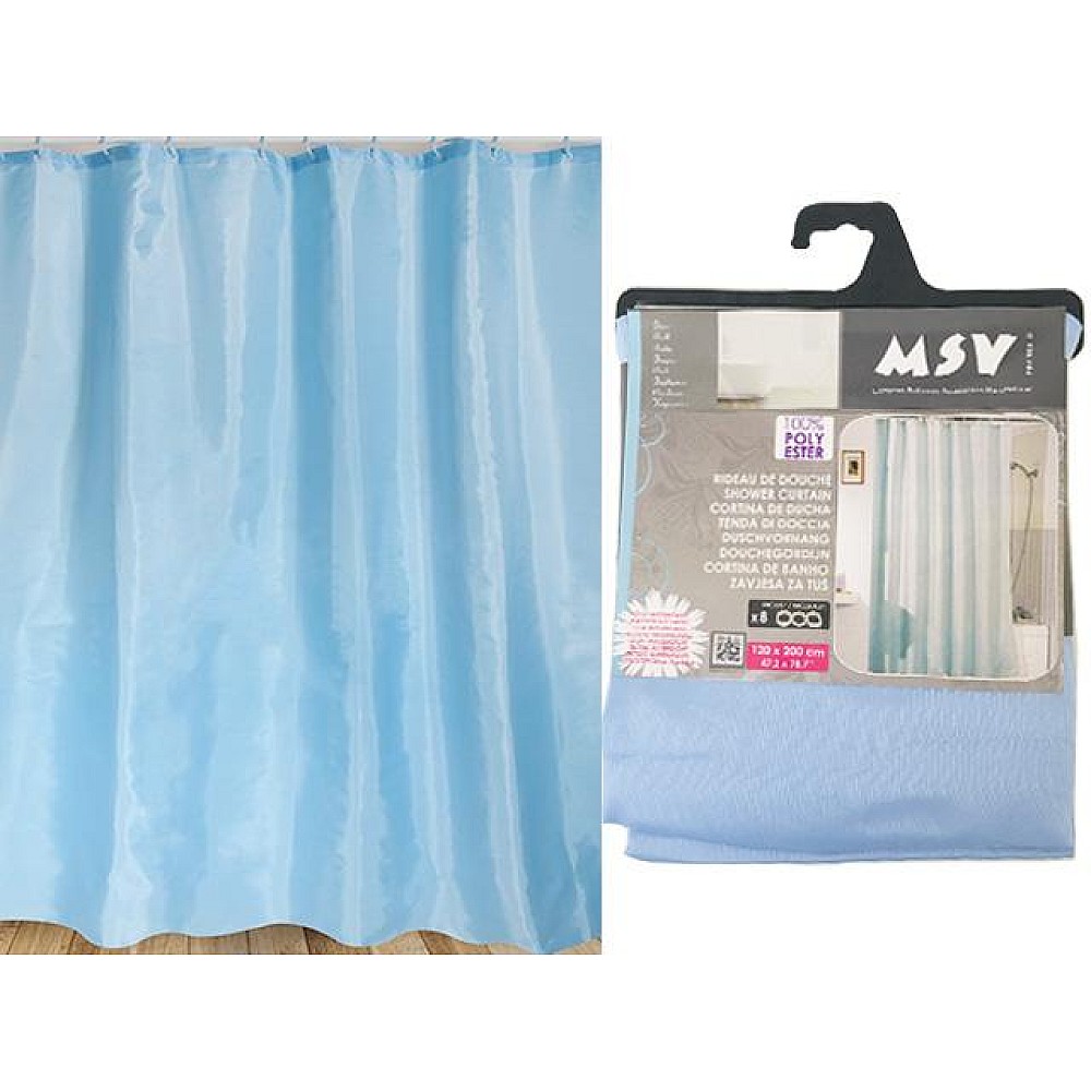 Perdea pentru dus 120X200cm MSV albastră, poliester