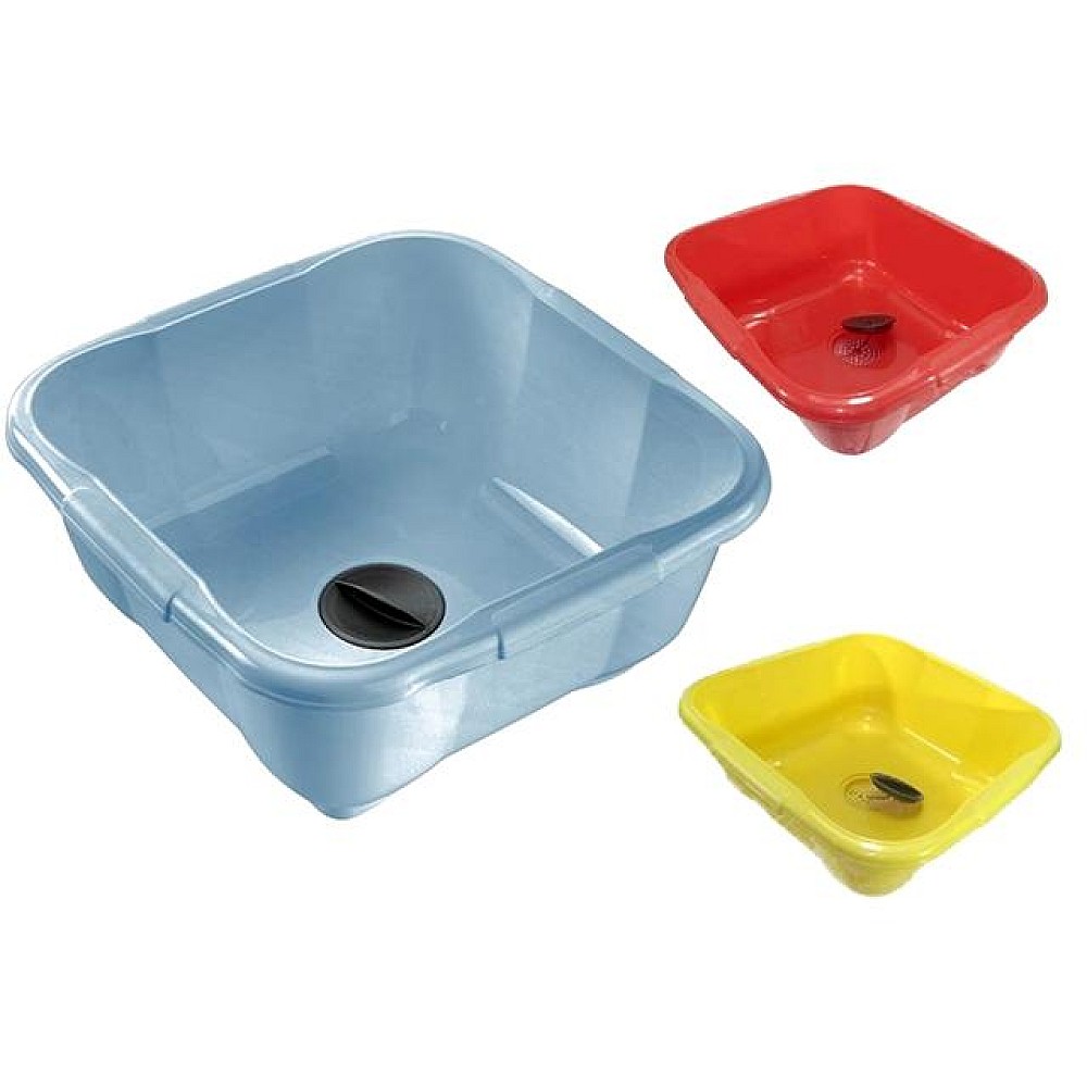 Castron din plastic patrat cu scurgere 34Х34cm, 9.6l Tontarelli