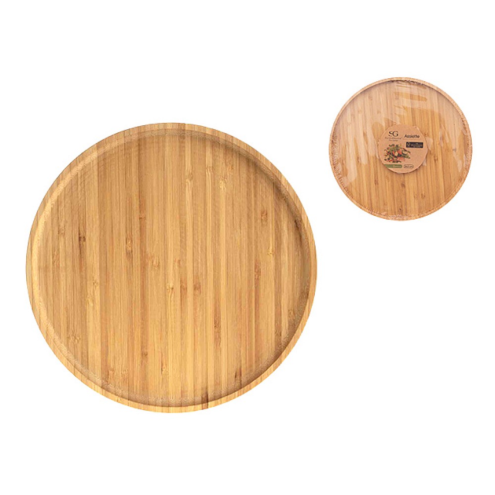 Platou de servire din bambus D26.5cm SG