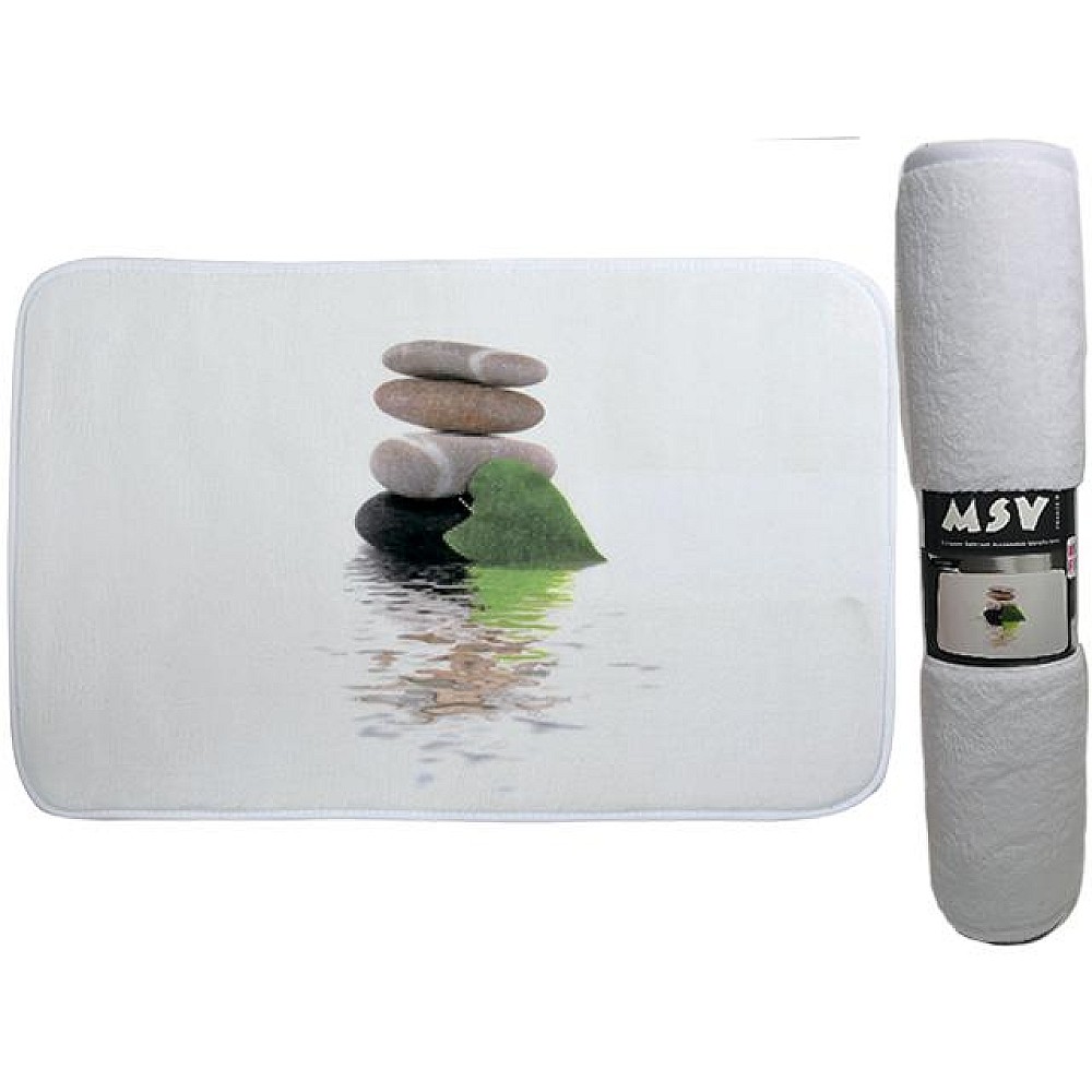 Covoras pentru baie 45X75cm MSV Lingga, microfibra
