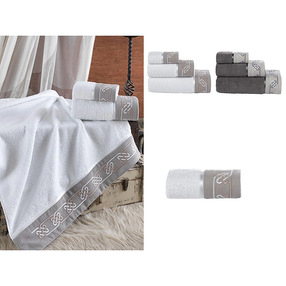 Prosop 30X50 cm Ellia Soft Marco, 100% bumbac, 500GSM, 2 culori