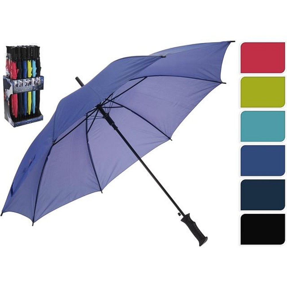 Umbrela D104cm monocolora, maner drept, 6 culori