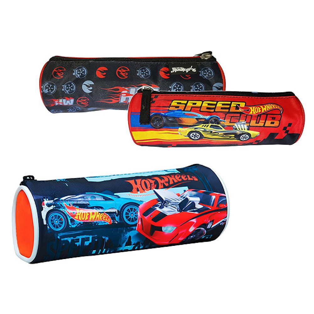 Penar cilindric 21X7.5cm Bambino Hot Wheels, textil
