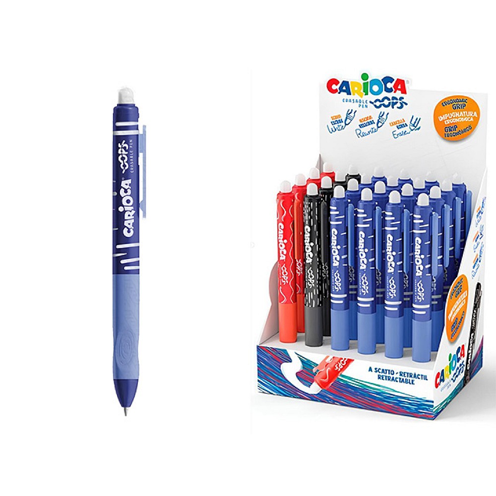 Pix cu bila Carioca Oops lavabil cu tija retractabila, 0.7mm