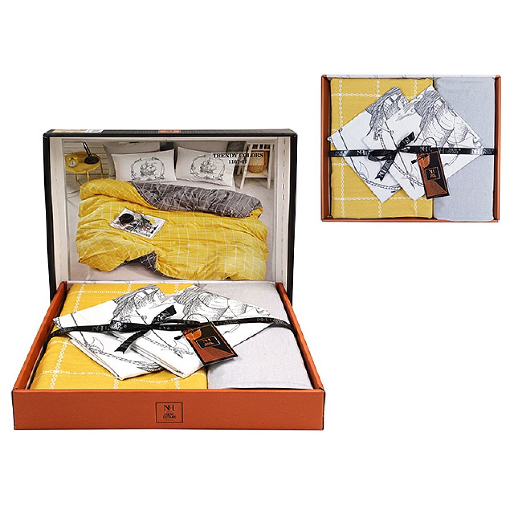 Lenjerie de pat 2pers NH Ranforce Trendy Colors 1167-07, policoton