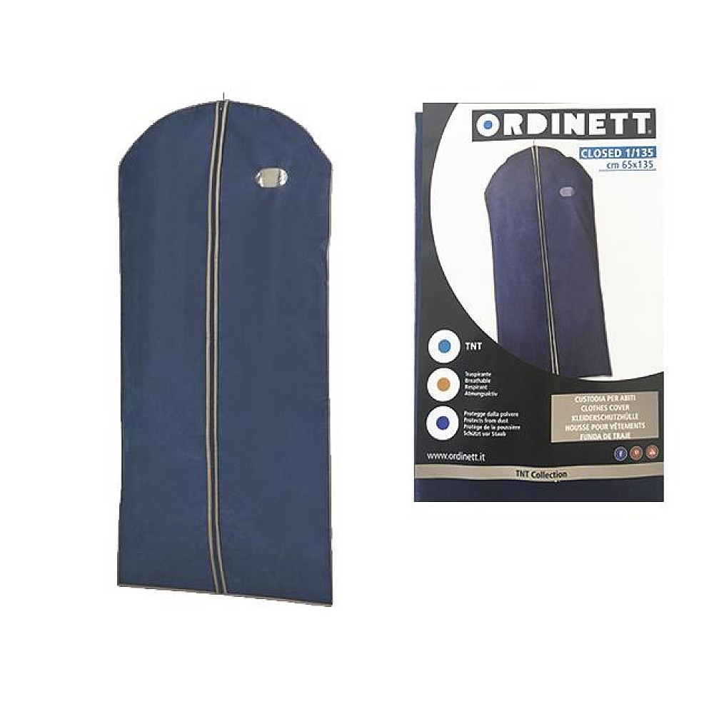 Husă textilă pentru haine Ordinett Blue 65X135cm, albastră