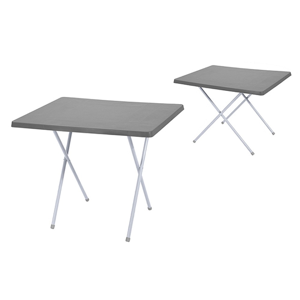 Masa plianta Redcliffs 80X60cm, inaltime reglabila 62-50cm, metal/plastic,gri
