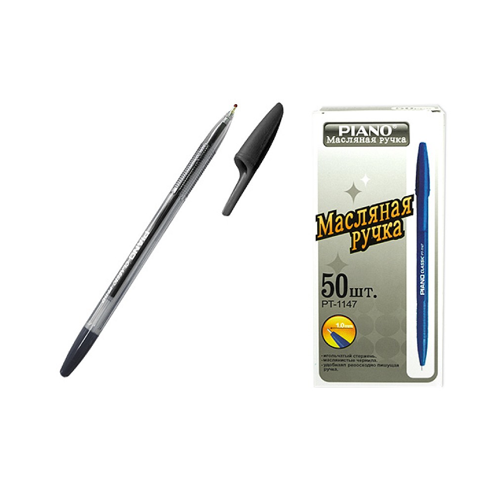 Pix cu bila PT-1147A soft ink,1mm, negru