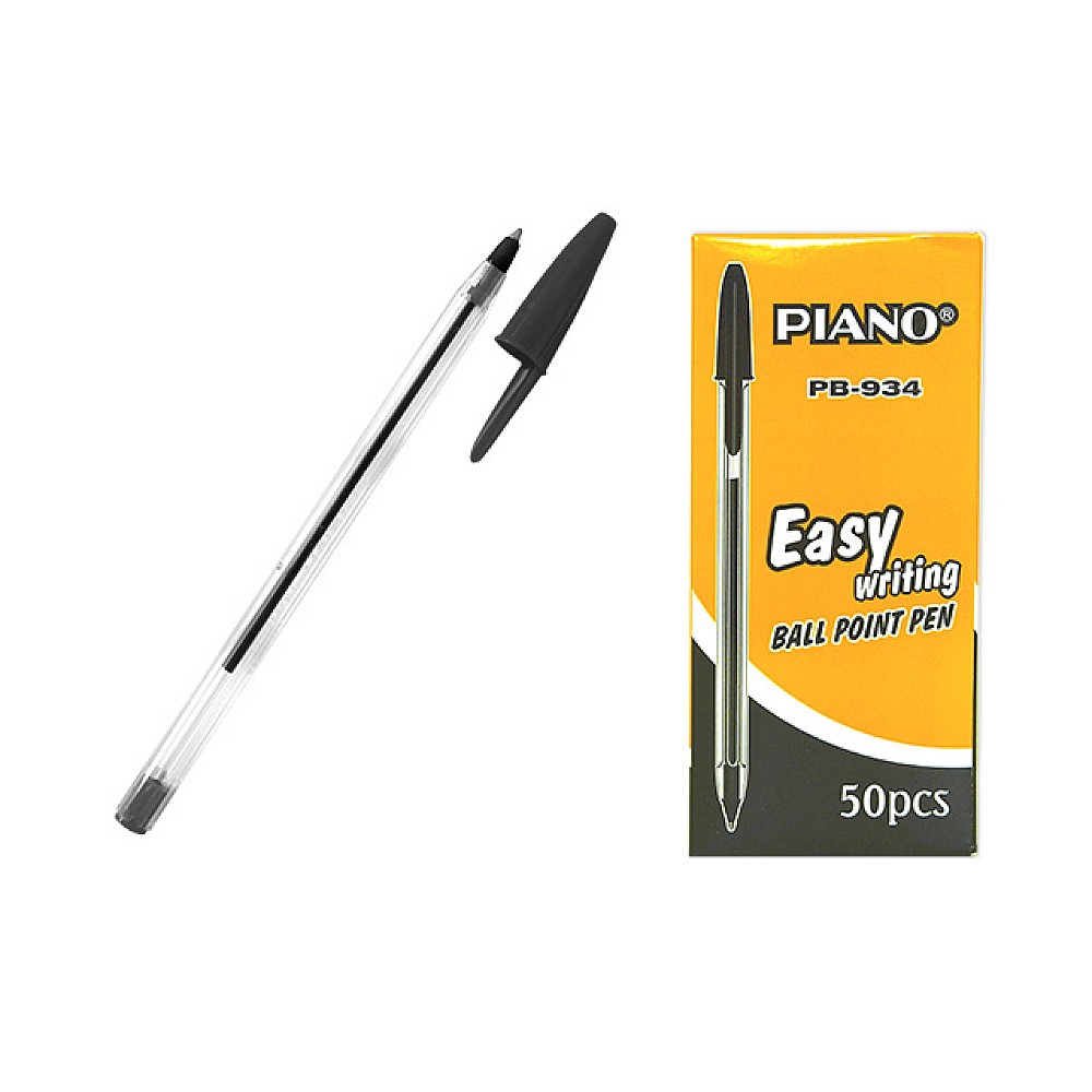 Pix cu bila CRYSTAL PB-934 soft ink,1mm, negru