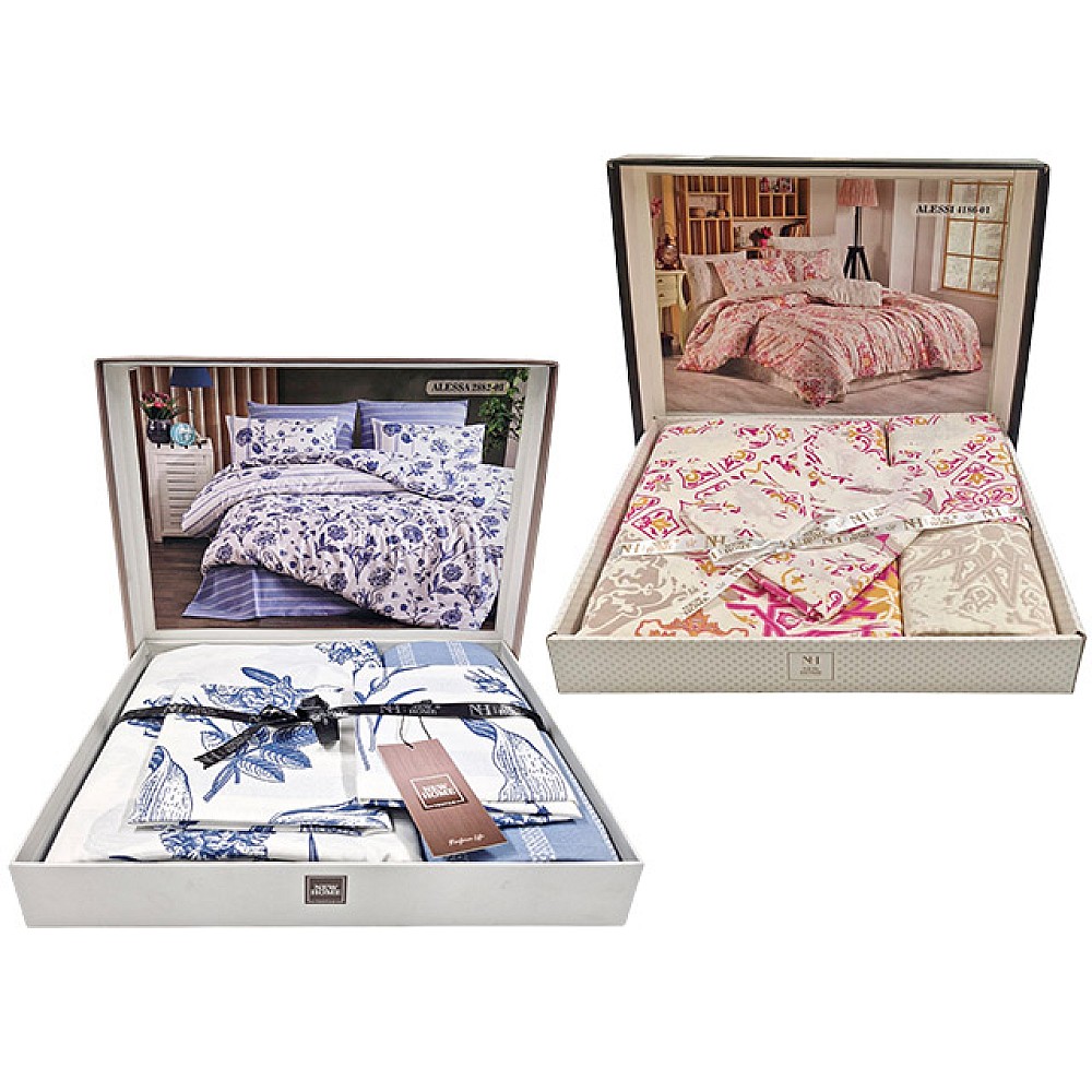 Lenjerie de pat 2 persoane NH Ranforce Alessa, policoton