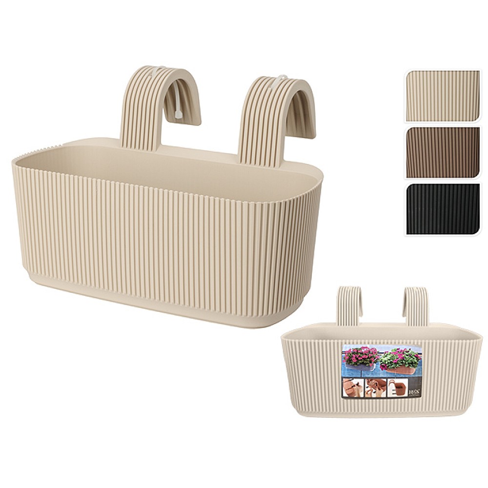 Ghiveci suspendabil pentru balustrada 21X29X19 cm, polipropilen