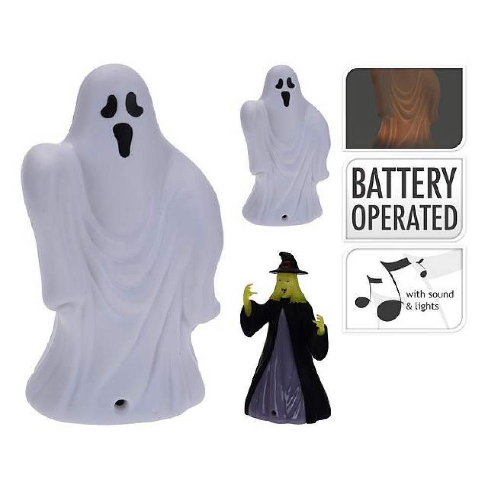 Suvenir LED Halloween Fantoma / Vrajitoare 14cm