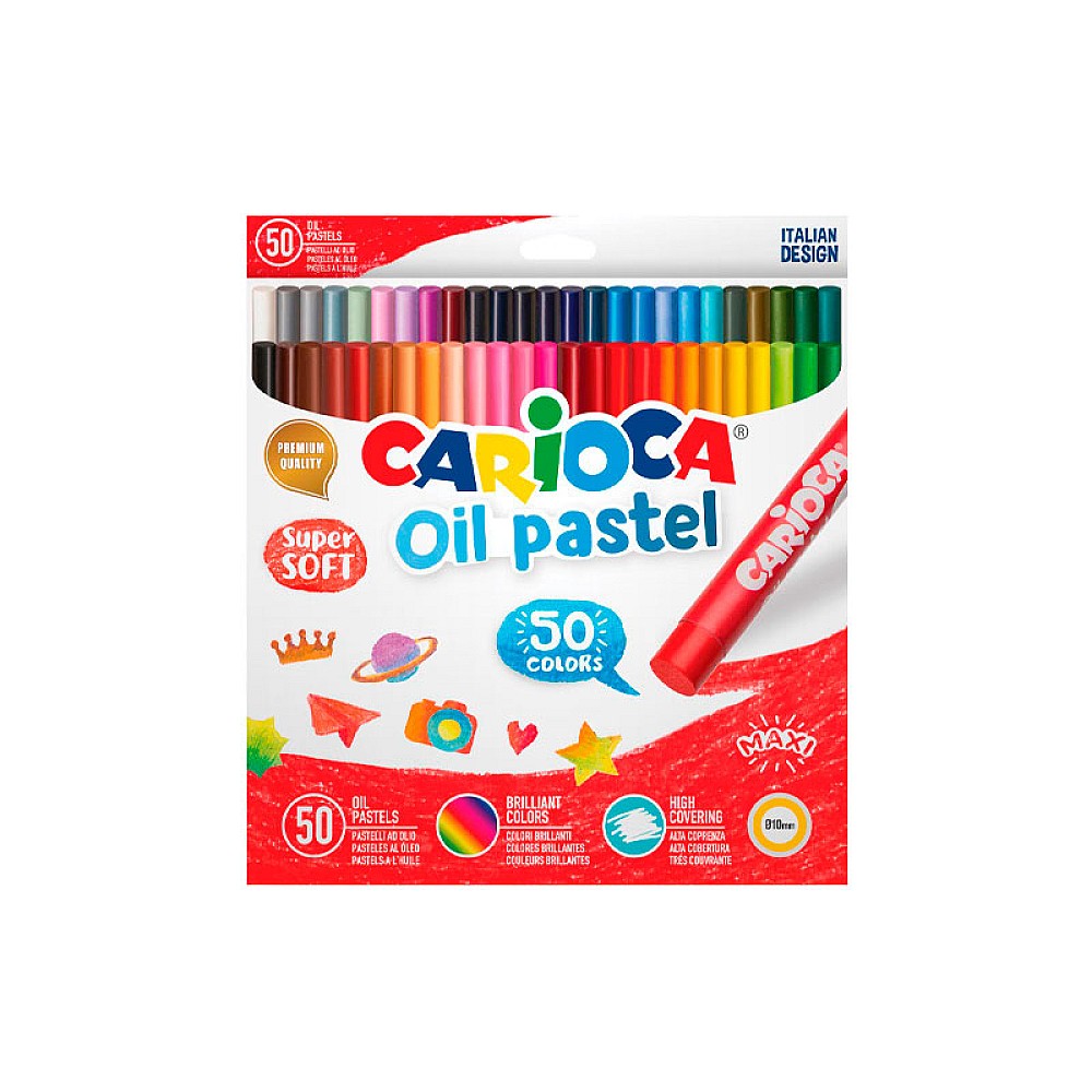 Set de creioane cu ulei Carioca Oil Pastel Maxi 50buc