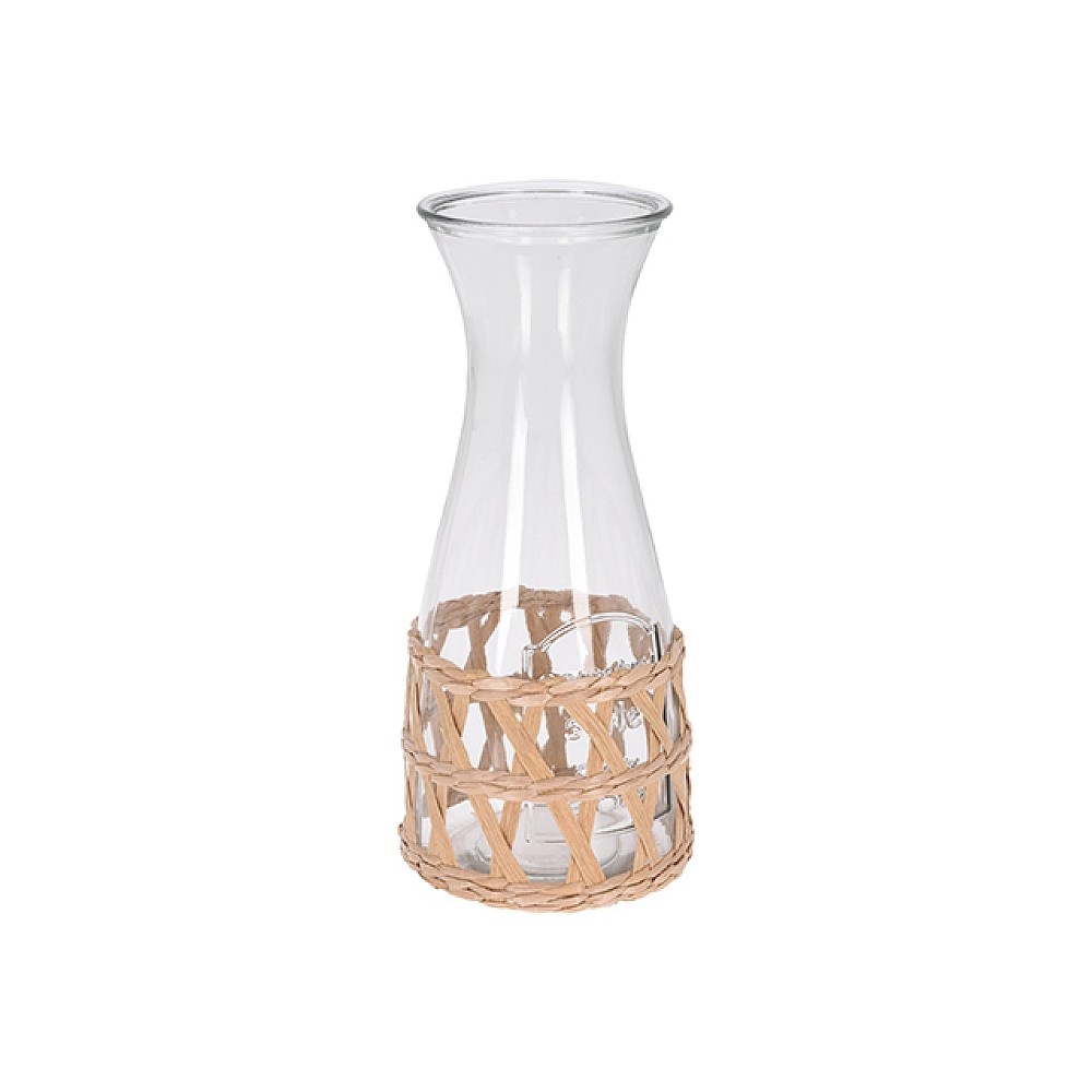 Carafa-vaza cu husa impletita EH 1.2l, 25.5cm, sticla