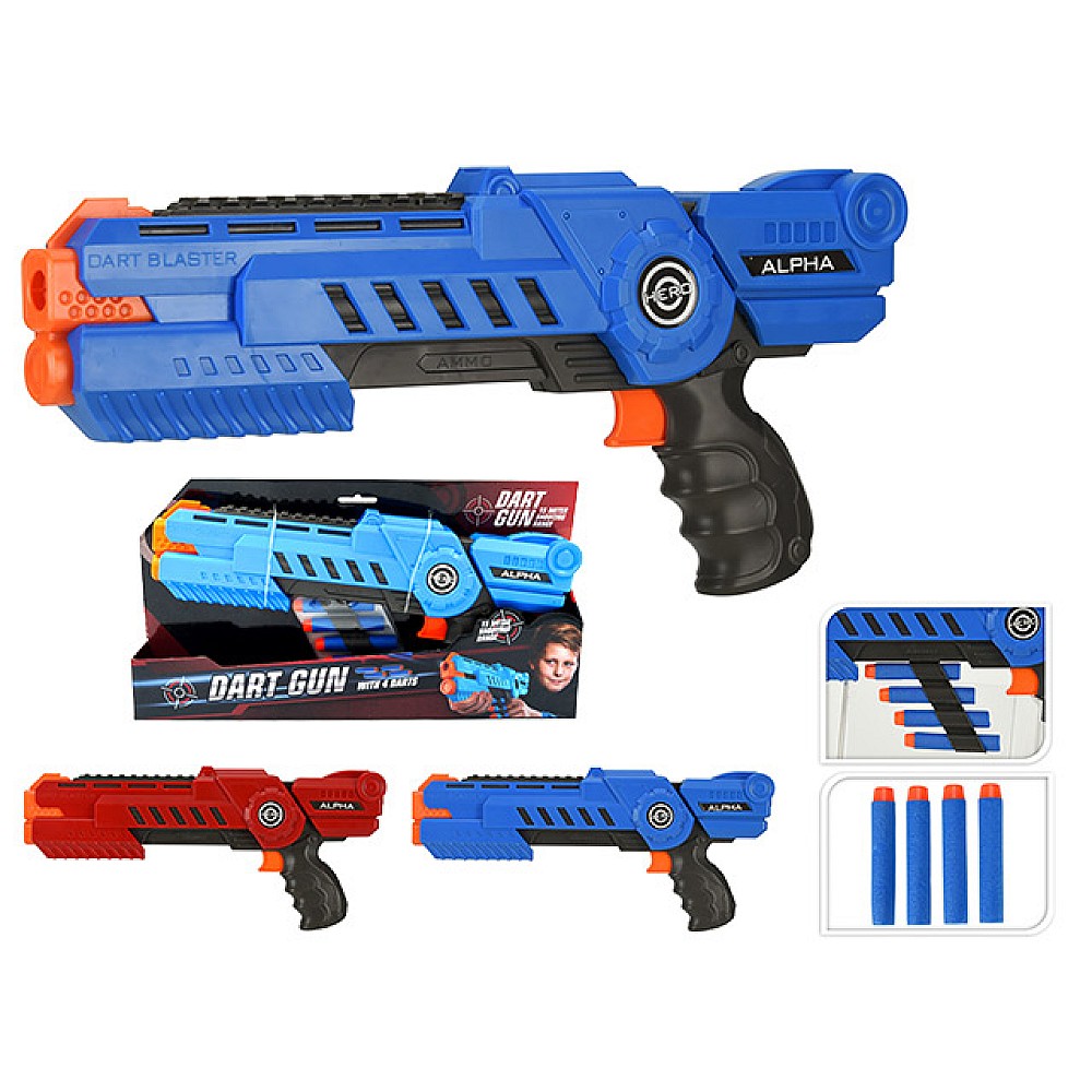 Pistol-blaster 35.5cm, cartuse moi 4bucX7.5cm