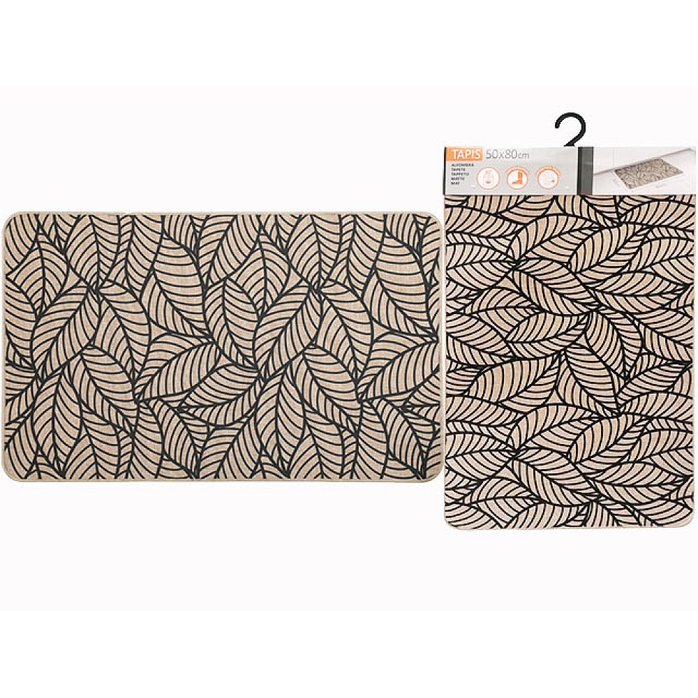 Covoras antiderapant 50X80cm Luance Jungle, bej, poliester/ cauciuc