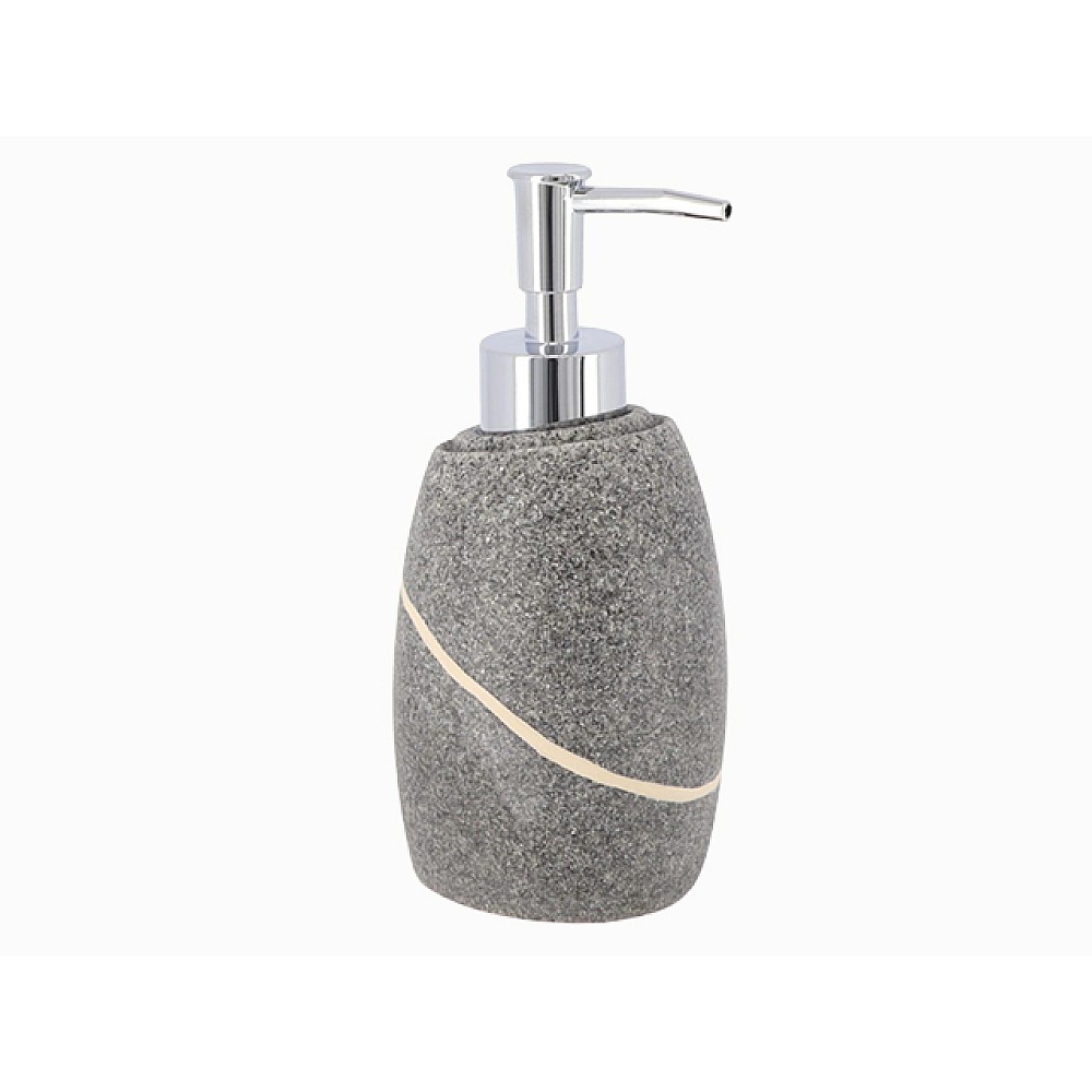 Dozator pentru sapun Tendance Novara Stone Effect 240ml, polirasina, gri