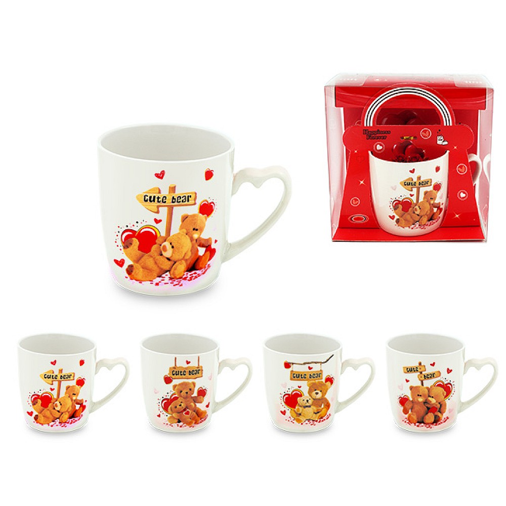 Cana 370ml Urs, in cutie cadou, ceramica
