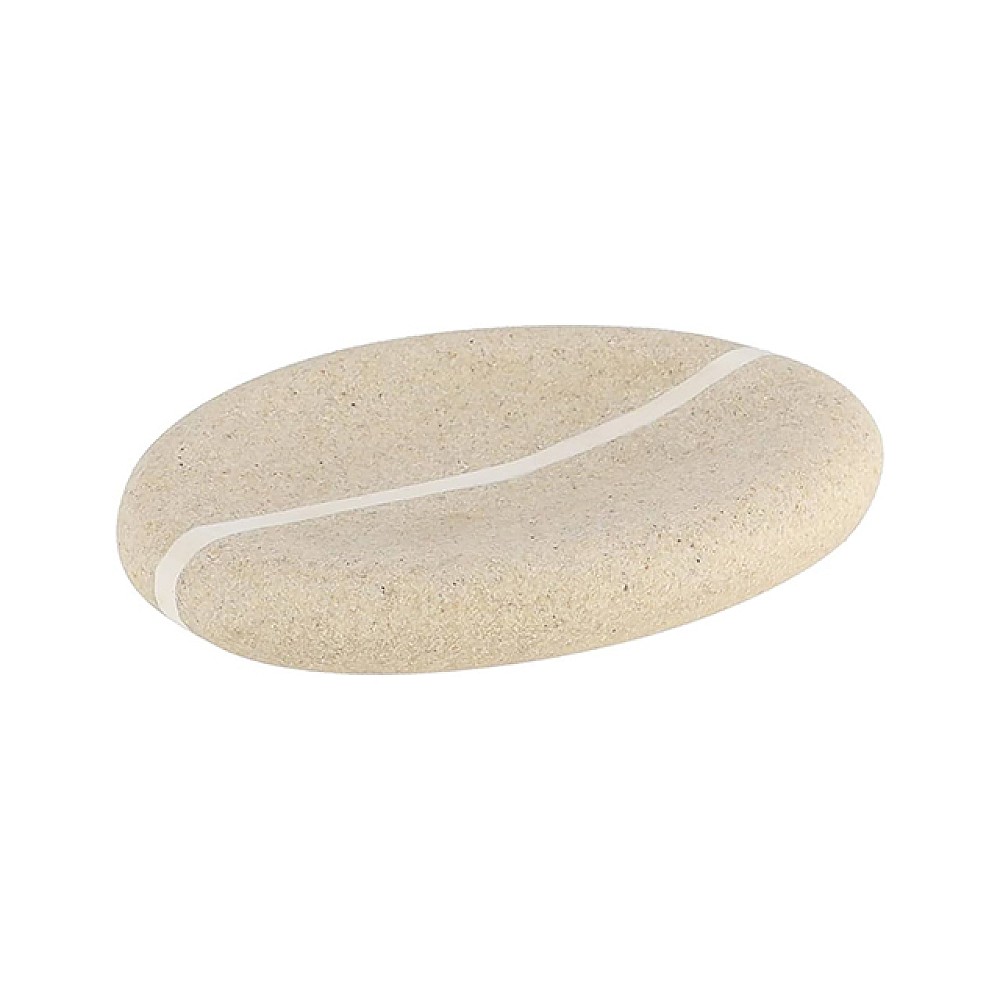 Săpunieră ovală Tendance Stone Effect 13X8X2cm, bej, poliresină