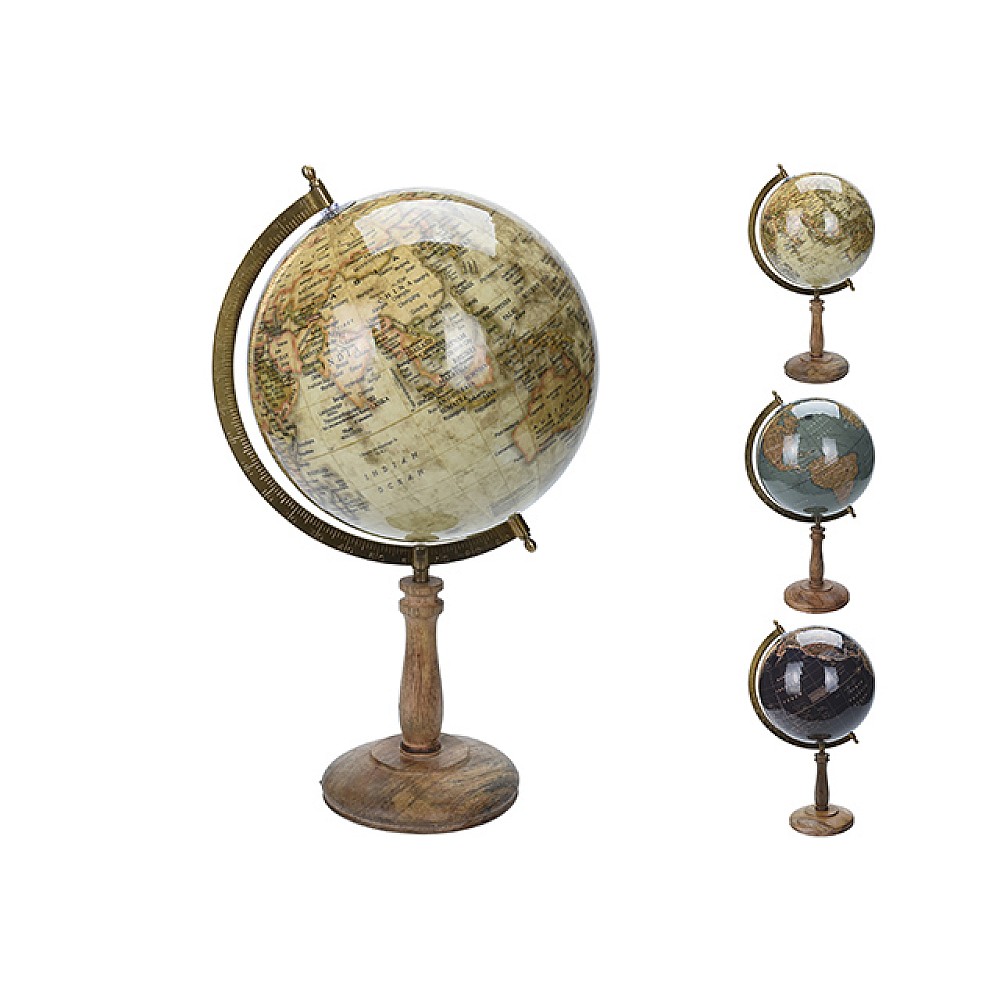 Glob din lemn de mango D25cm, H47cm, 3 modele
