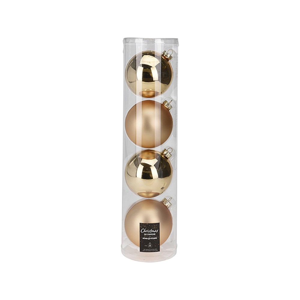 Set globuri pentru brad 4X100mm 