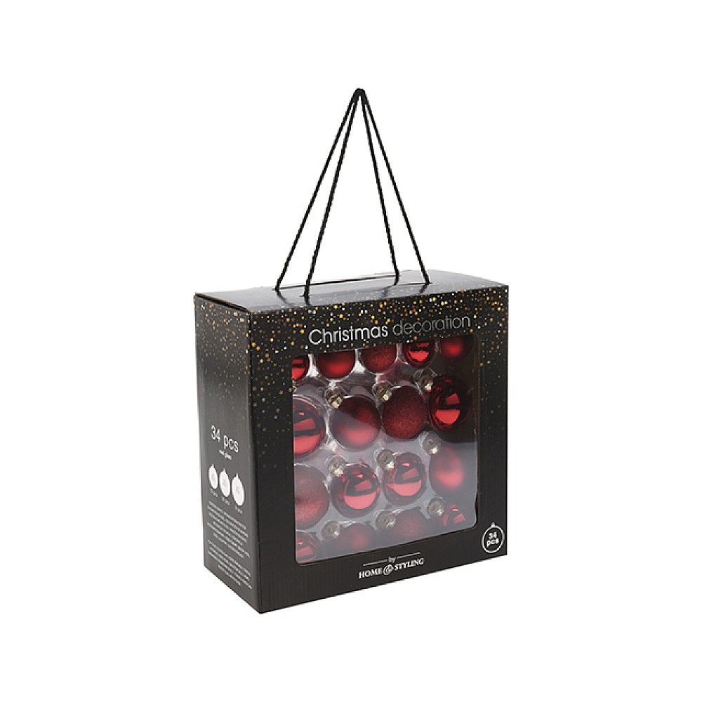 Set globuri pentru brad din sticla 