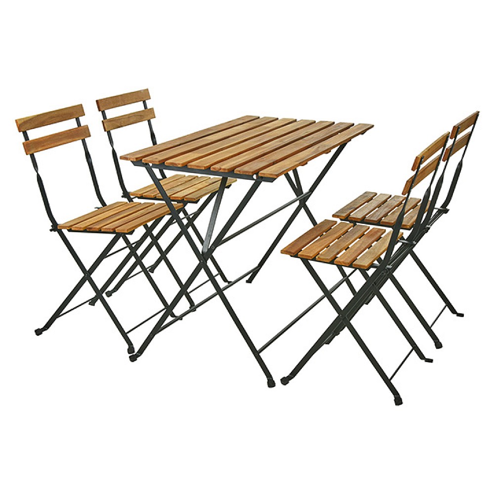 Set mobilier 5 unitati: masa 100X54XH71 cm, 4 scaune 39X44XH79 cm
