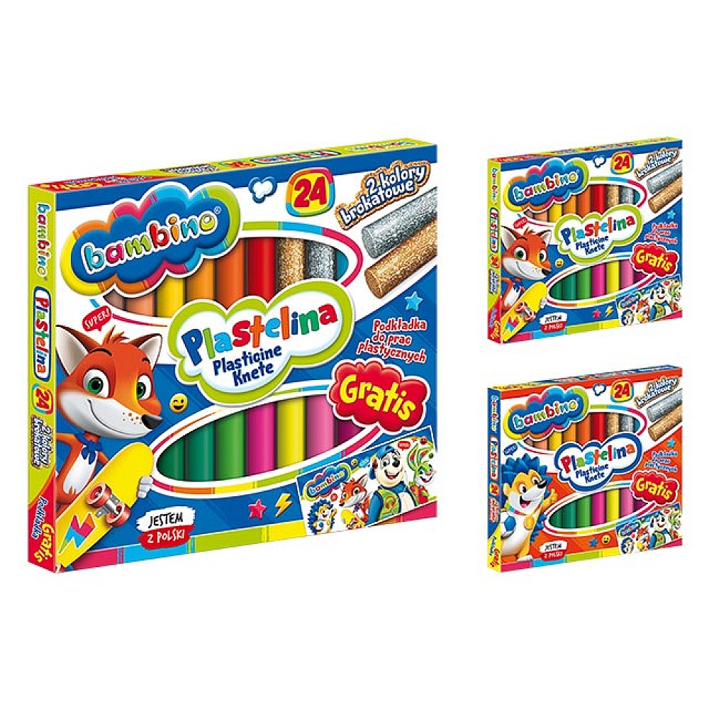 Plastilina Bambino 24buc + covoras