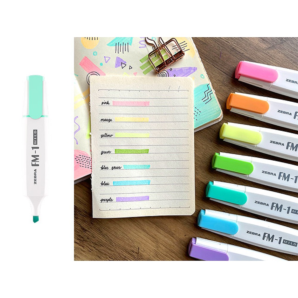 Textmarker Zebra FM-1, turcoaz