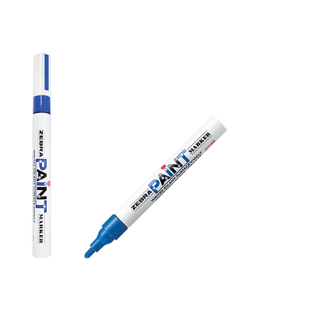 Marker permanent Zebra Paint, albastru, 3 mm