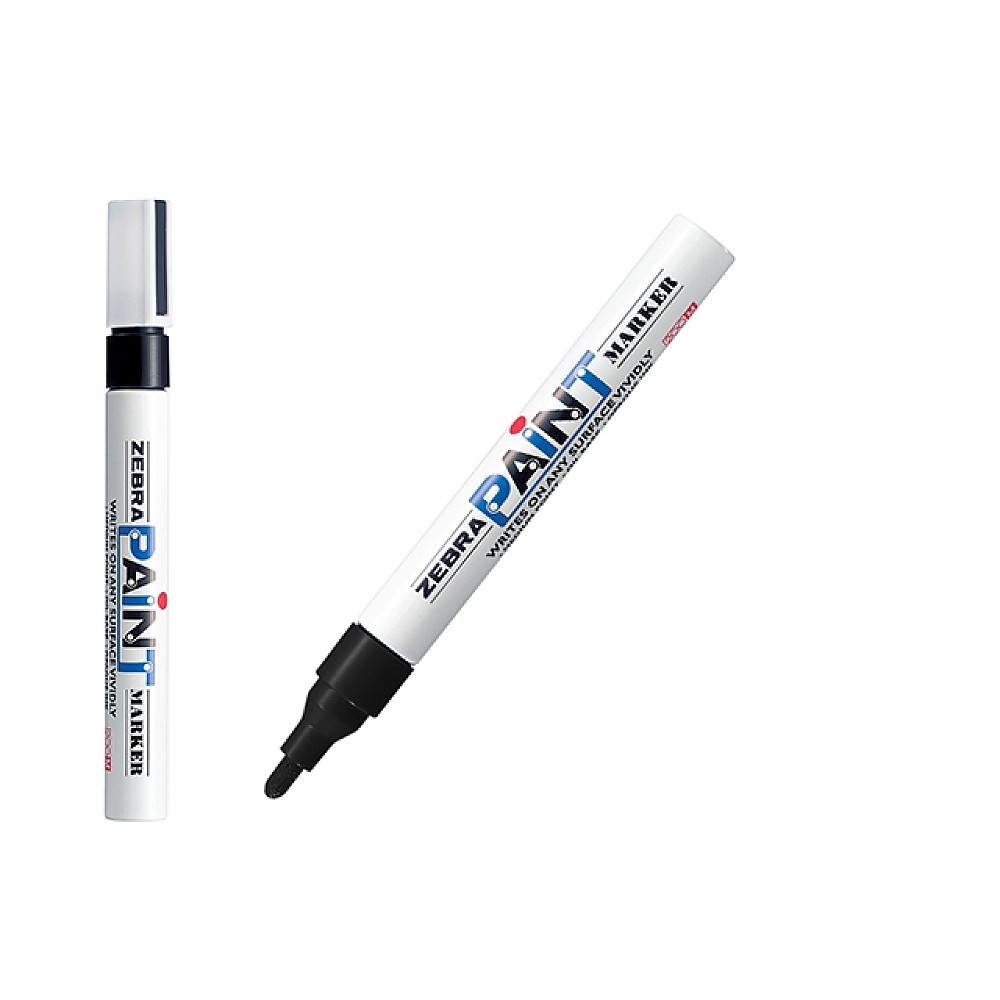 Marker permanent Zebra Paint, negru, 3 mm