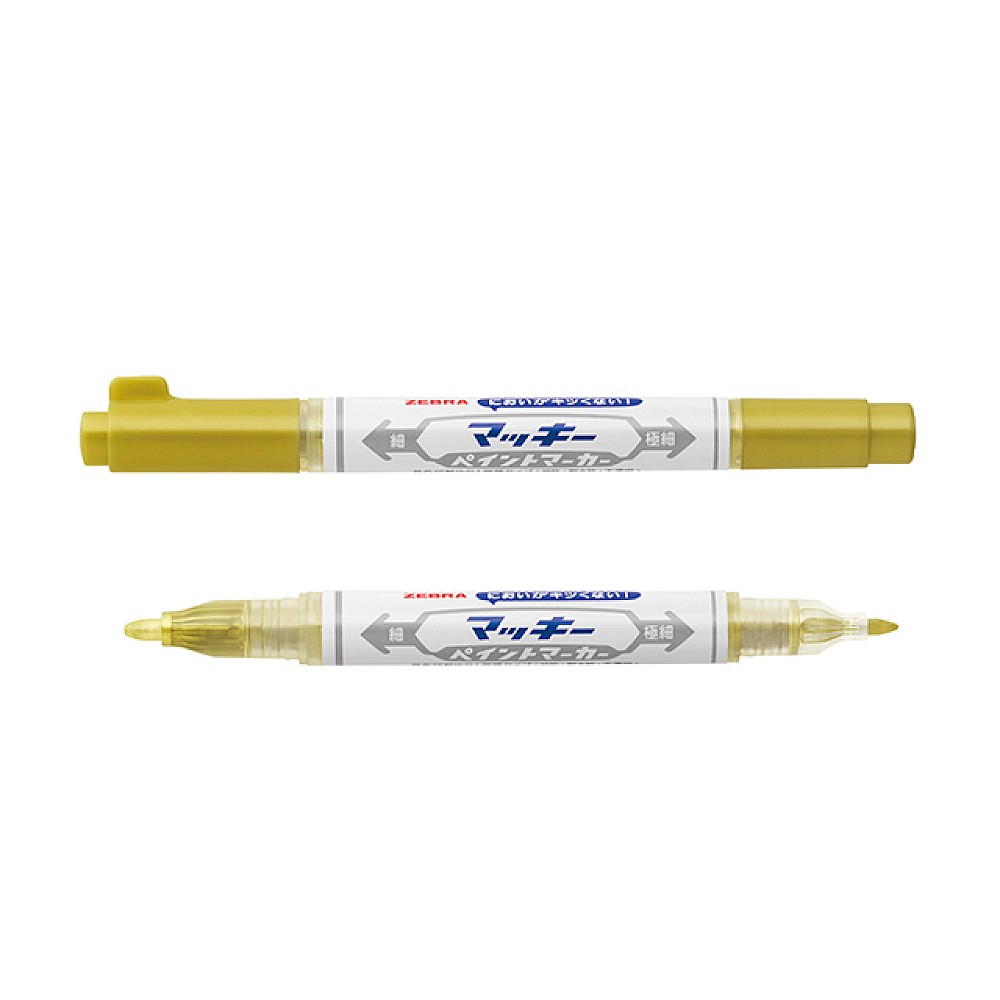 Marker permanent Mckie cu doua fete subtiri, auriu, 0.7/1.2 mm
