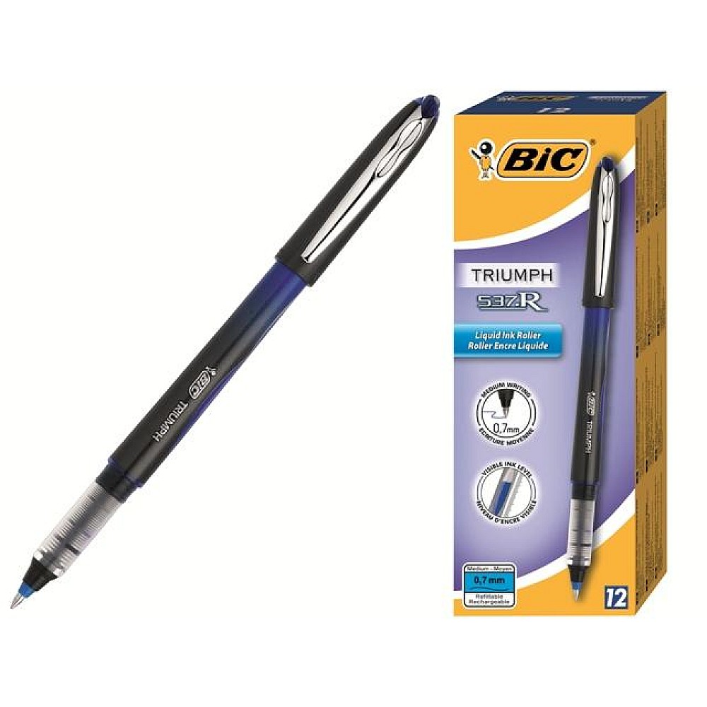 Pix gel BIC 537 0.7mm (1/12), albastru