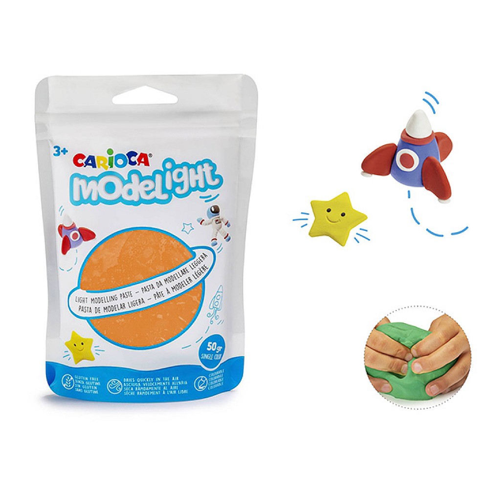 Plastilina Carioca Modelight 50g, portocalie
