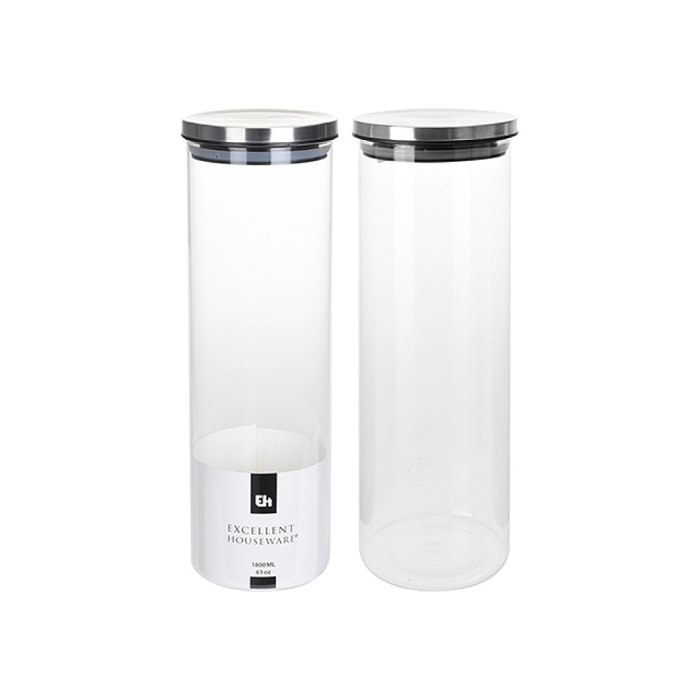 Borcan din sticlal EH 1.8l, 30.5cm, capac din metal