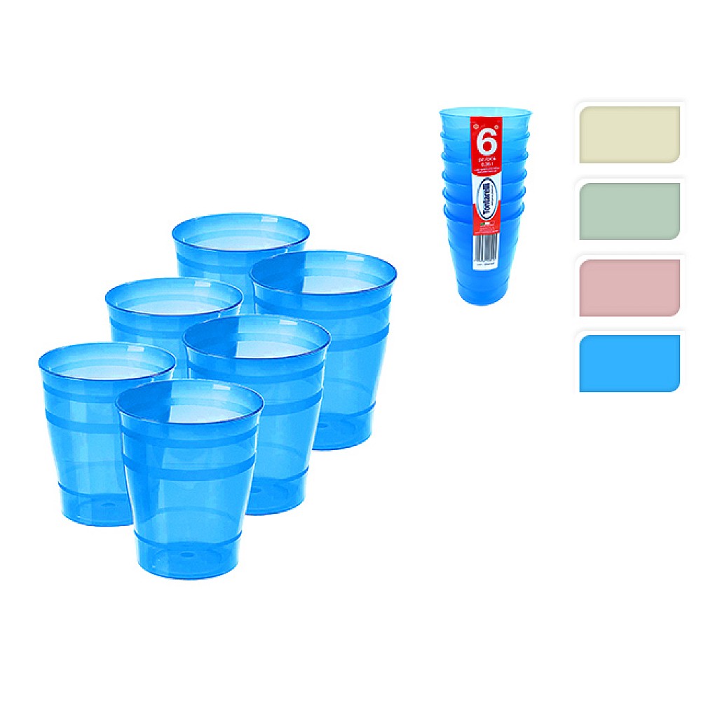 Set pahare Tontarelli Mamy 6buc, 350ml, din plastic