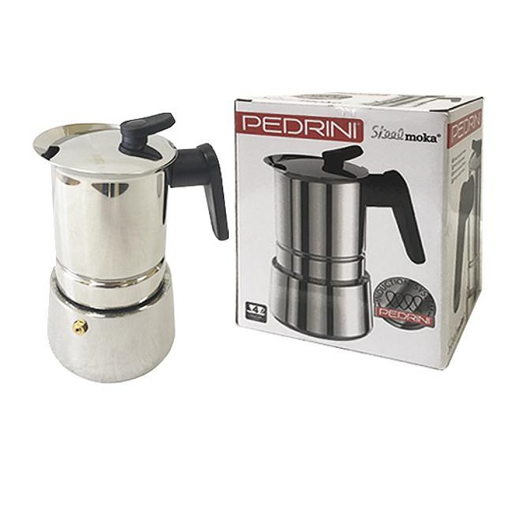 Ibric de cafea pentru 4 cani Pedrini Caffe, din inox